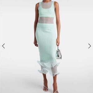 Jonathan Simkhai Light Green Sheer skirt set - worn once